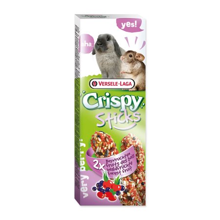 Tyčinky Crispy s lesním ovocem pro králíky a činčily 110g