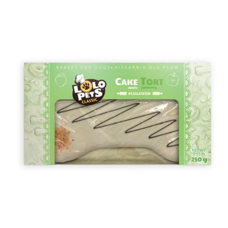 LOLOPets BAKERY dort EVERYDAY, tvar kost, s jablkem, 250 g