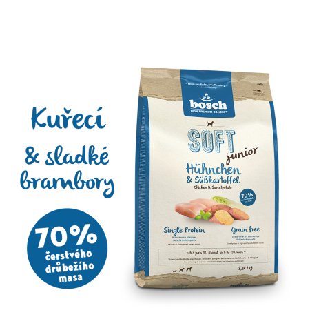 Bosch HPC SOFT Junior Chicken & Sweet Potato 2,5 kg (POŠKOZENÝ OBAL, váha 2,3 kg)