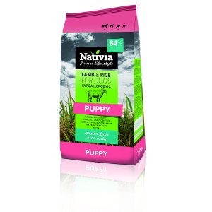 Nativia Lamb & Rice Puppy 15 kg (POŠKOZENÝ OBAL)