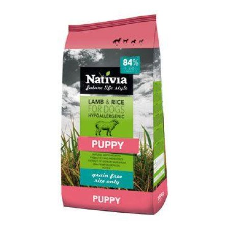 Nativia Lamb & Rice Puppy 15 kg (POŠKOZENÝ OBAL)