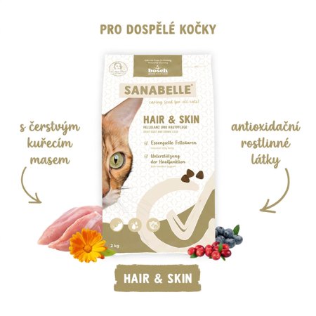Bosch Cat Sanabelle Hair & Skin 0,4 kg (EXPIRACE 09/2026)