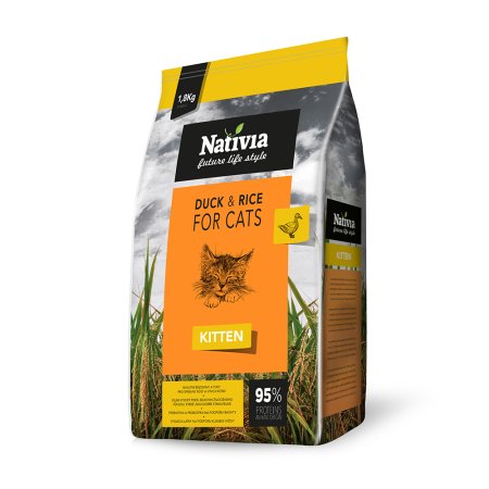 Nativia Cat Kitten Duck & Rice 1,8 kg (EXPIRACE 10/2026)