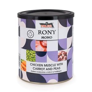 FALCO RONY DOG MONO kuřecí sval.s mrkví a hráškem 800g