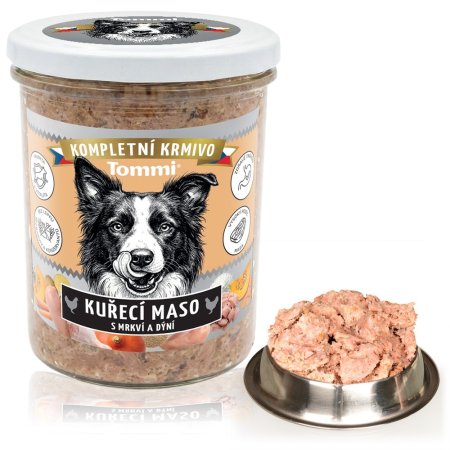Tommi Kuřecí maso s mrkví a dýní pro psy, 370 g