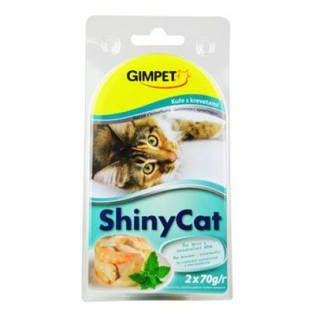 Gimpet kočka konz. ShinyCat kuře/krevety 2x70g