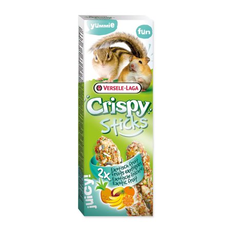 Tyčinky Crispy s exotickým ovocem pro křečky a veverky 110g