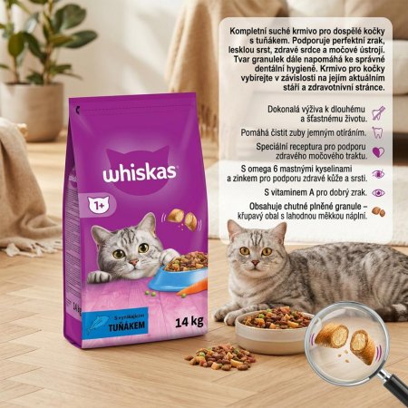 Whiskas granule s tuňákem 14 kg
