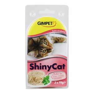Gimpet kočka konz. ShinyCat kuře/krab 2x70g