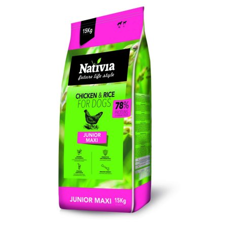 Nativia Dog Junior Maxi Chicken & Rice 15 kg