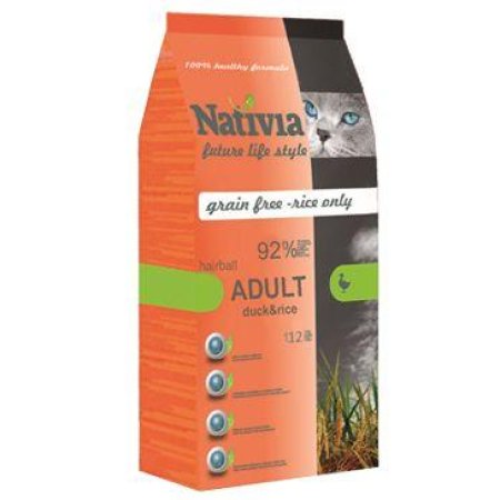 Nativia Adult Duck & Rice hairball 1,5 kg