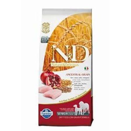 N&D Low Grain DOG Senior M/L Chicken&Pomegr 12kg