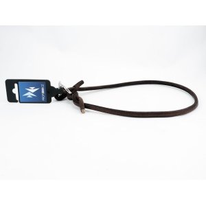 PROFIZOO Obojek stahovací - kulatá kůže (8mm x 60cm) hnědá