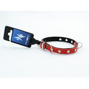 PROFIZOO Obojek zdobený kamínky (12mm x 30cm) červená