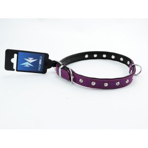 PROFIZOO Obojek zdobený kamínky (16mm x 45cm) fuchsie