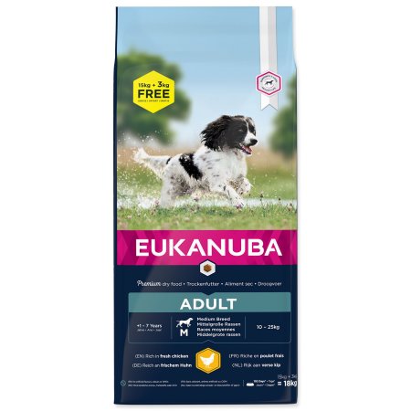 Eukanuba Adult Medium Breed 15 + 3 kg