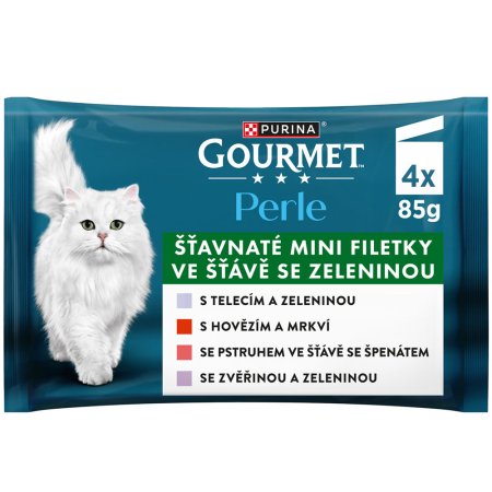 Gourmet Perle multibalení Maso & Ryby & Zelenina ve šťávě 4 x 85 g
