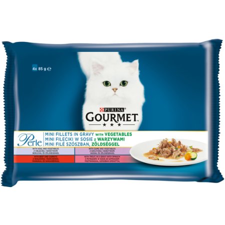 Gourmet Perle multibalení Maso & Ryby & Zelenina ve šťávě 4 x 85 g