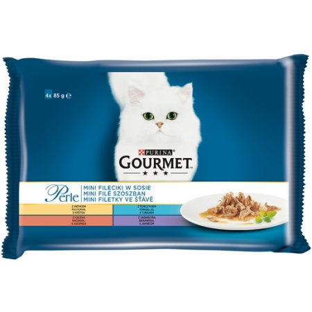 Gourmet Perle multibalení Maso & Ryba & Drůbež ve šťávě 4 x 85 g