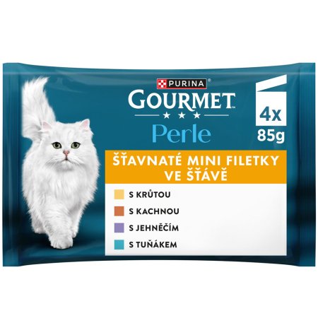 Gourmet Perle multibalení Maso & Ryba & Drůbež ve šťávě 4 x 85 g