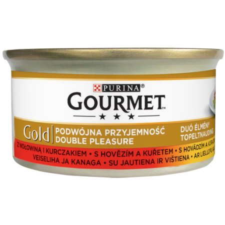 Gourmet Gold s hovězím a kuřetem 85 g