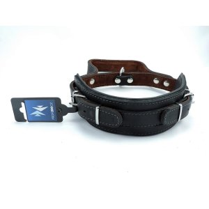 PROFIZOO Kožený obojek, obrana s uchem (60mm x 55cm) černá