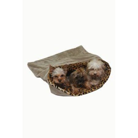 Pelíšek pro štěňátka/koťátka - tmavě zelené/žlutá