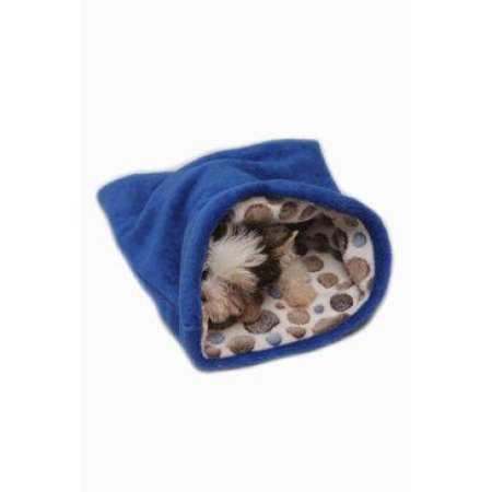 Pelíšek pro štěňátka/koťátka - modrá/hnědá kolečka