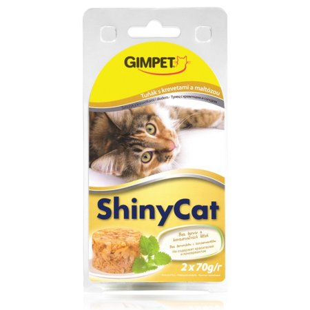 Gimpet kočka konz. ShinyCat tuňak/krev/maltóza 2x70g