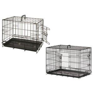 Drátěná klec černá dva vchody 120x76x82cm