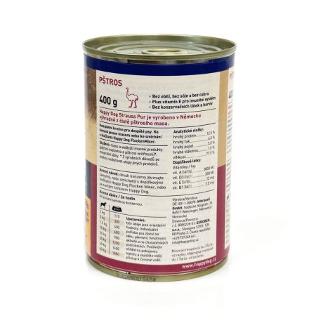 Happy Dog Strauß Pur 400 g