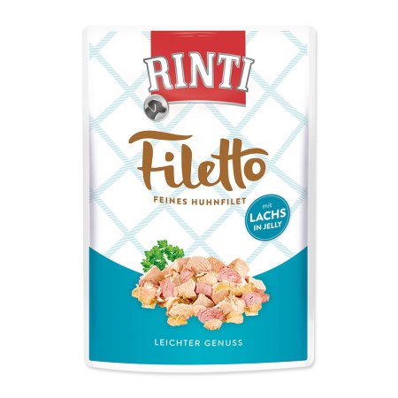 Kapsička RINTI Filetto kuře + losos v želé 100g