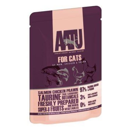 AATU Cat Salmon n Chicken n Prawn kapsička 85g