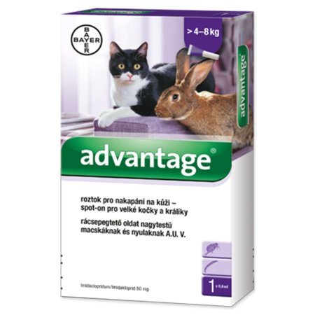 Advantage pro velké kočky a králíky 80mg 1x0,8ml