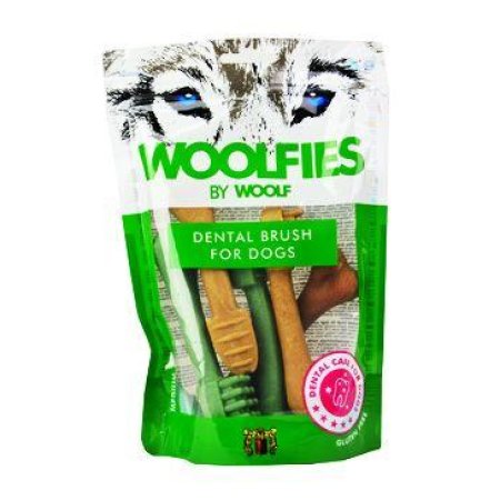 Pochoutka dentální Woolfies Dental Brush M 200g