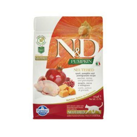 N&D Pumpkin CAT NEUTERED Quail & Pomegranate 300g