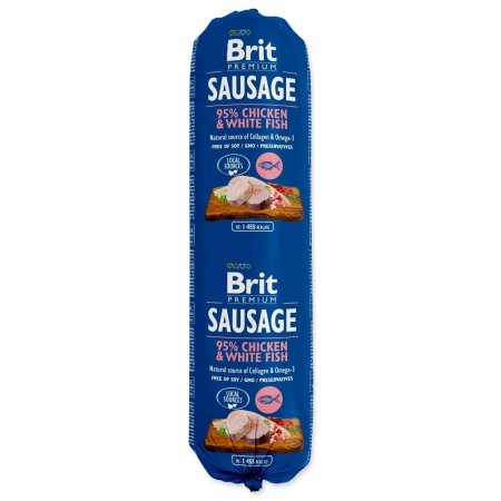 Brit Sausage Chicken & White Fish 800g