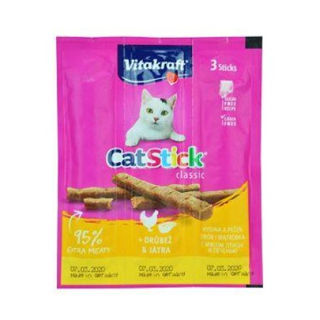 Vitakraft Cat pochoutka Stick Clasic Poultry/Liver 3ks