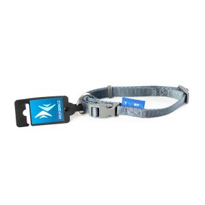 PROFIZOO Obojek popruh JEDNOBAREVNÝ (15mm x 25 – 35 cm) šedá