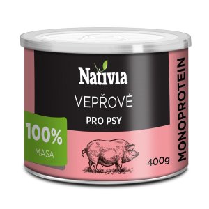 Nativia Konzerva vepřová svalovina 400 g