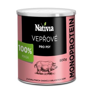 Nativia Konzerva vepřová svalovina 800 g