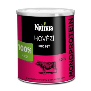 Nativia Konzerva hovězí svalovina 800 g
