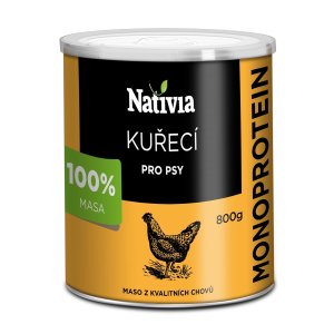 Nativia Konzerva kuřecí svalovina 800 g