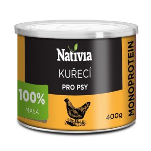 Nativia Konzerva kuřecí svalovina 400 g