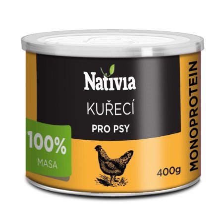 Nativia Konzerva kuřecí svalovina 400 g