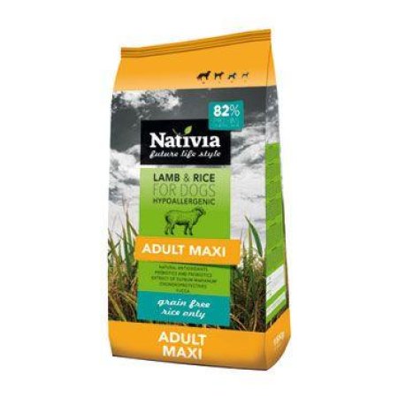 Nativia Lamb & Rice Adult maxi 15 kg