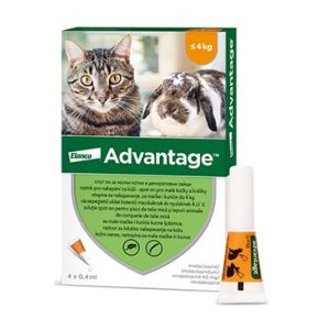 Advantage 40 10% 4x0,4ml pro malé kočky a králíky