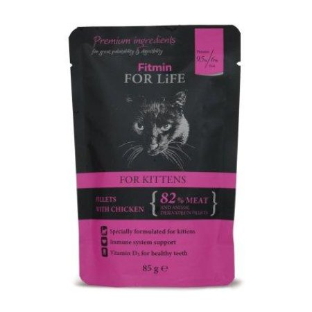 Fitmin For Life cat pouch kitten chicken 85g