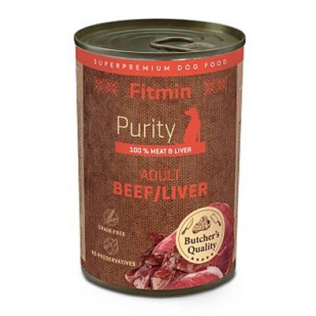 Fitmin dog Purity tin beef with liver 400g