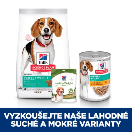 Hill’s Science Plan Perfect Weight konzerva pro dospělé psy s kuřecím 363 g